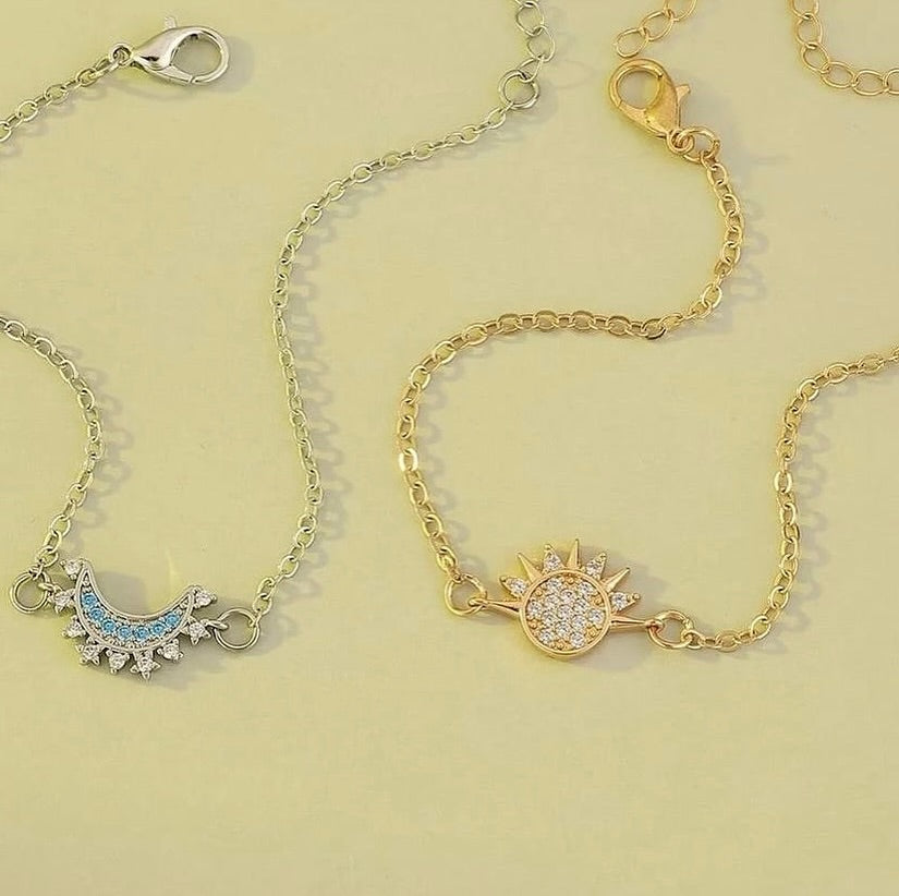 Sunlight™ Pulsera Duo Sol & Luna | ¡Vive la conexión más allá del tiempo!