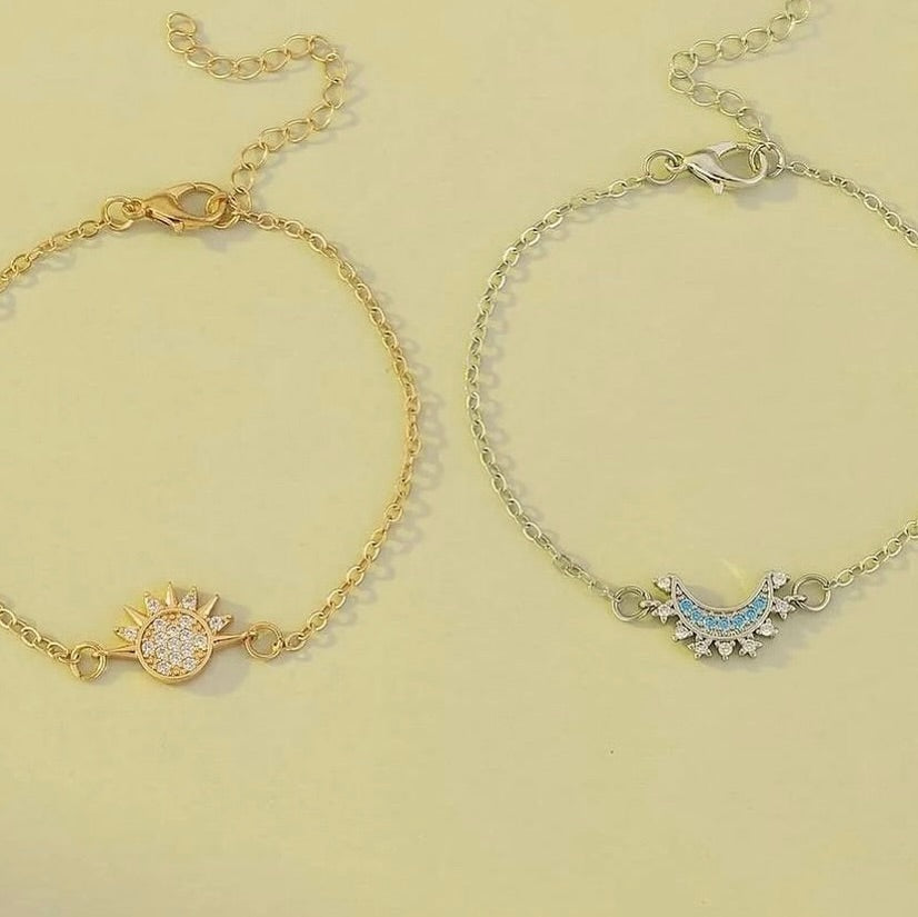 Sunlight™ Pulsera Duo Sol & Luna | ¡Vive la conexión más allá del tiempo!