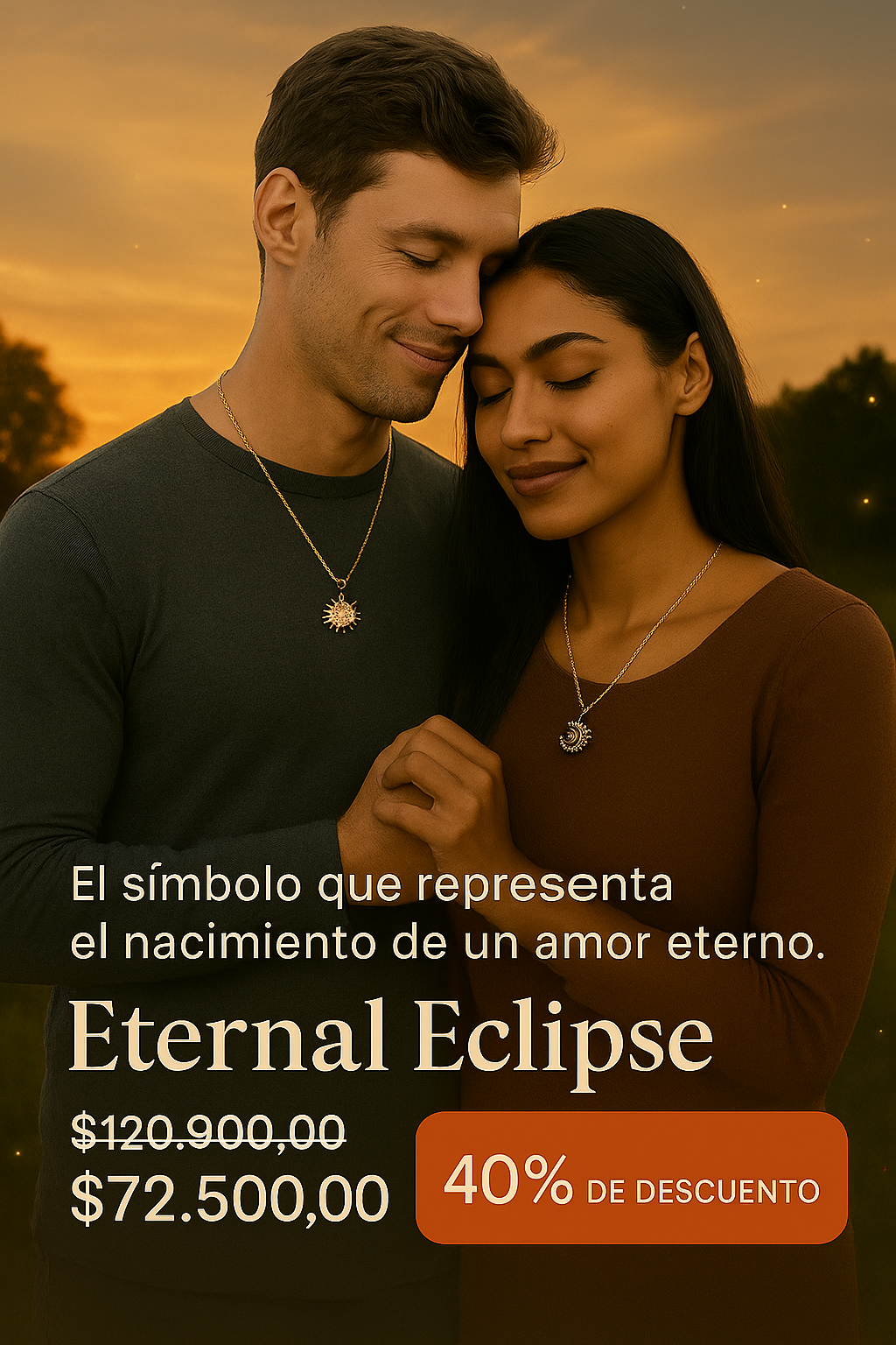 Collar Eclipse Eterno™ Sol & Luna | "El símbolo que representa el nacimiento de un amor eterno".